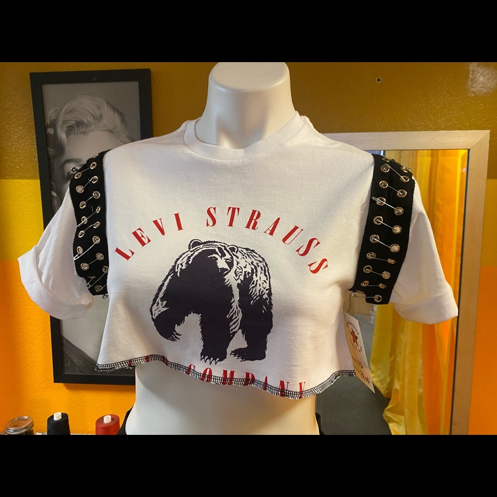 Vintage Levi Strauss modified crop top